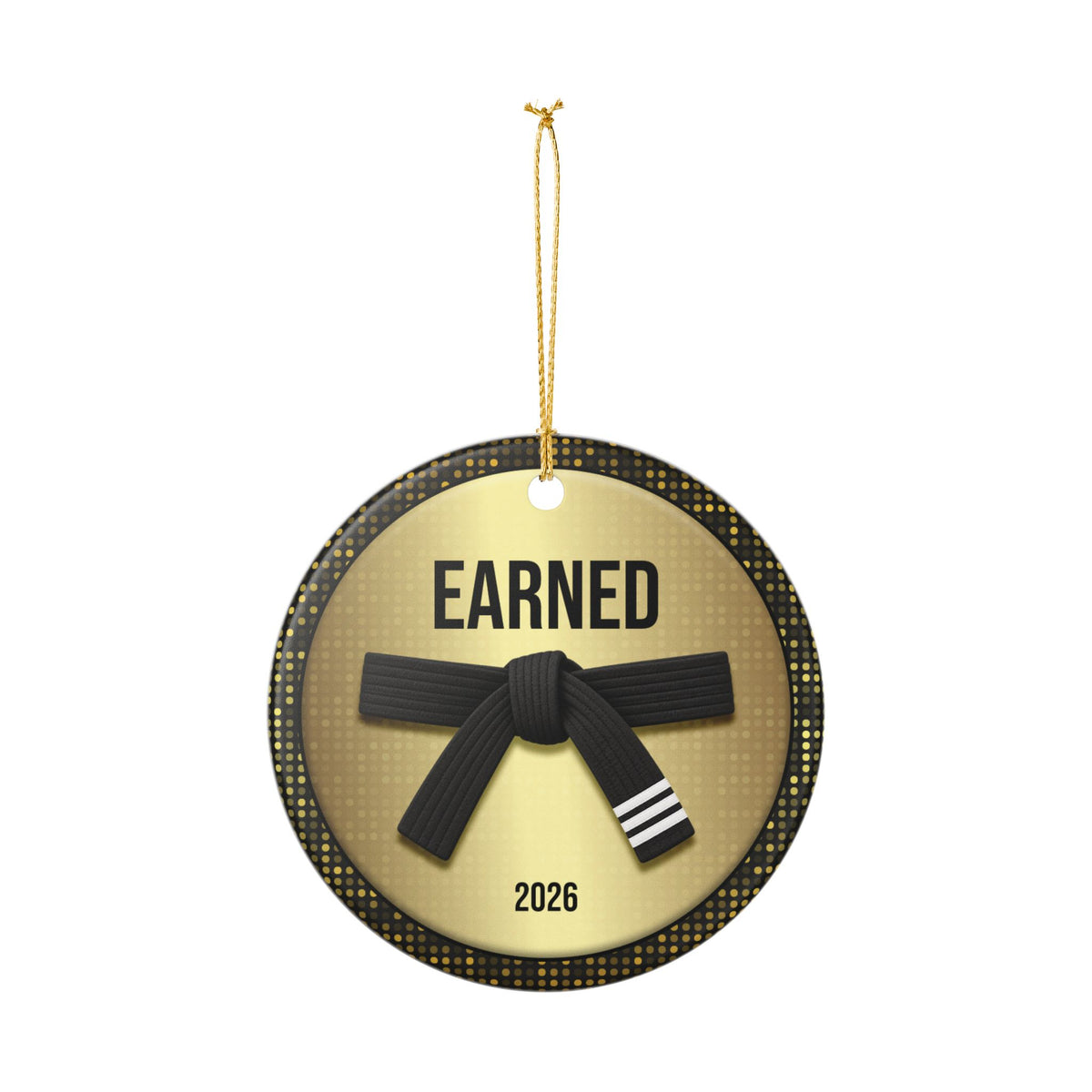 Personalized Rank Keepsake: Black Belt 3rd White