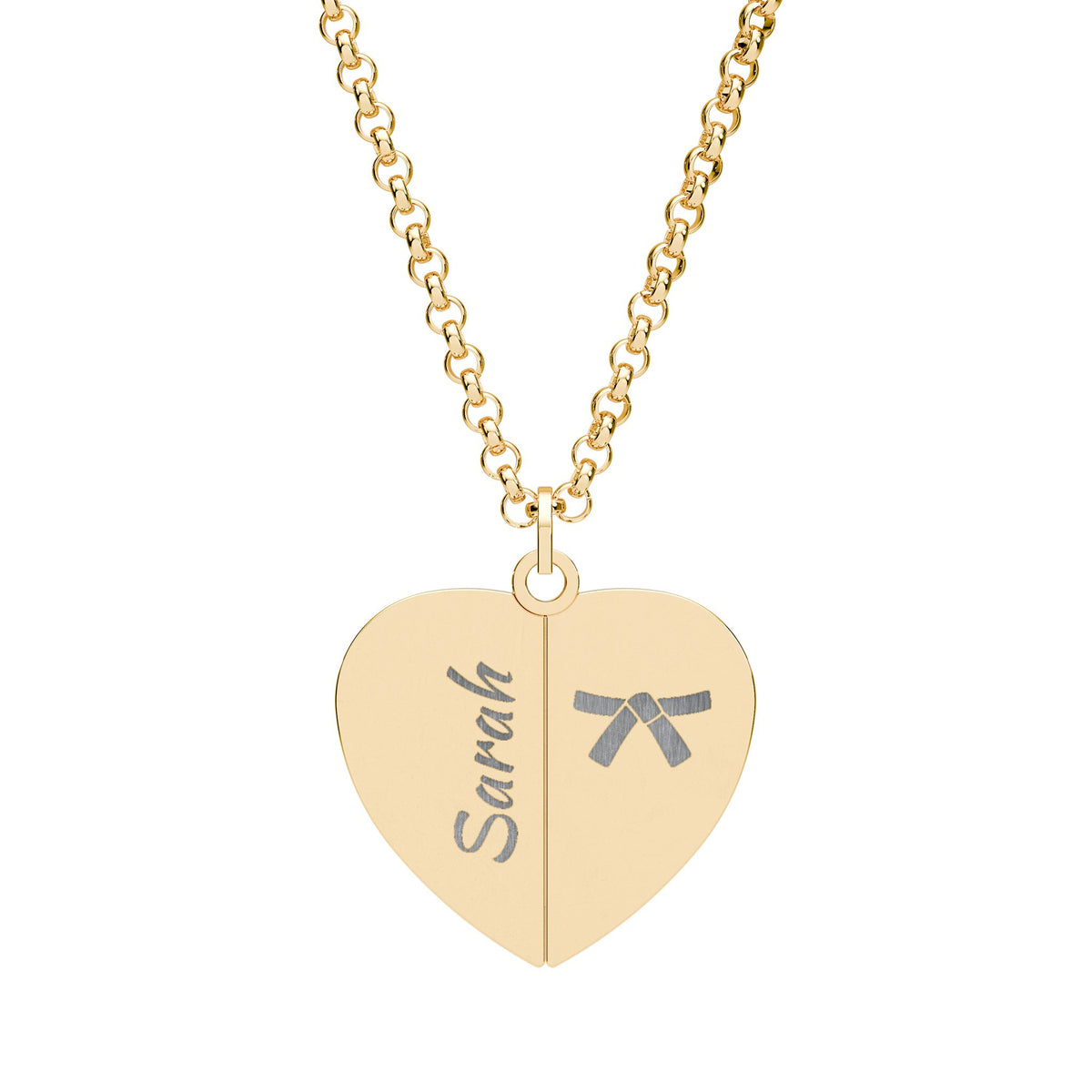 Hidden Message Heart Necklace (Engraving)