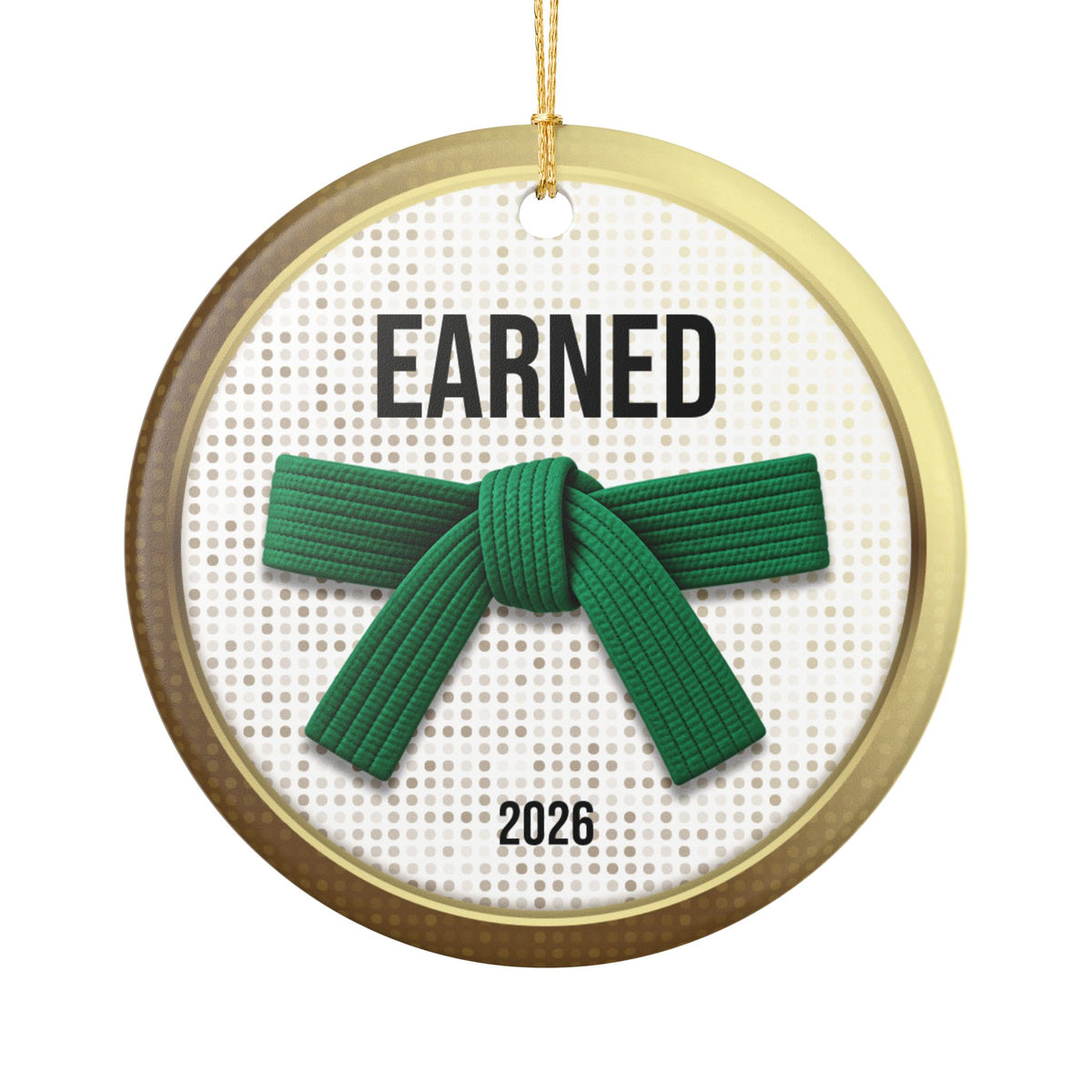 Pearl Personalized Rank Keepsake: Green Belt