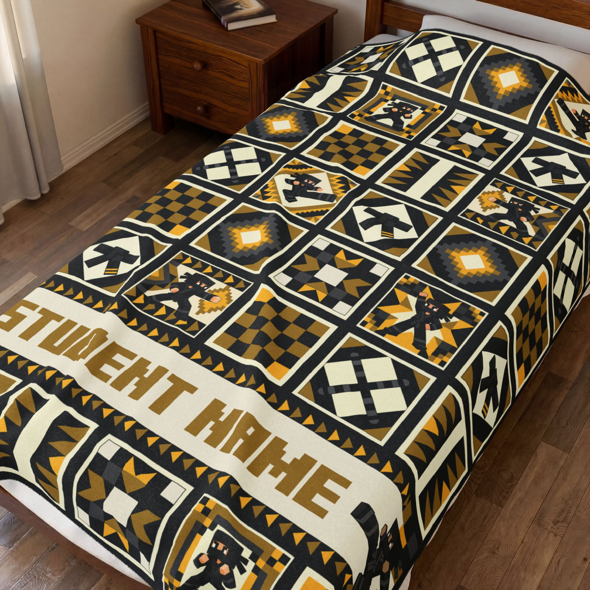 Patchwork Gold Blanket
