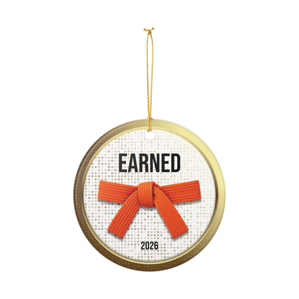Pearl Personalized Rank Keepsake: Orange Belt