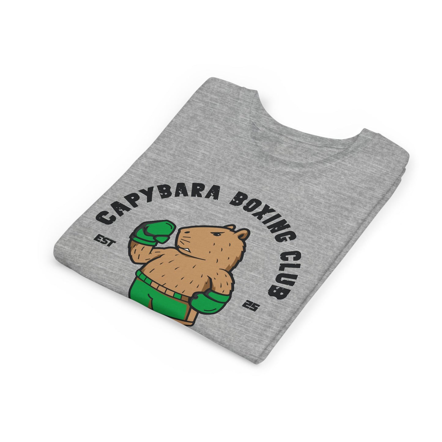 Youth Capybara Green Boxing Club Tee