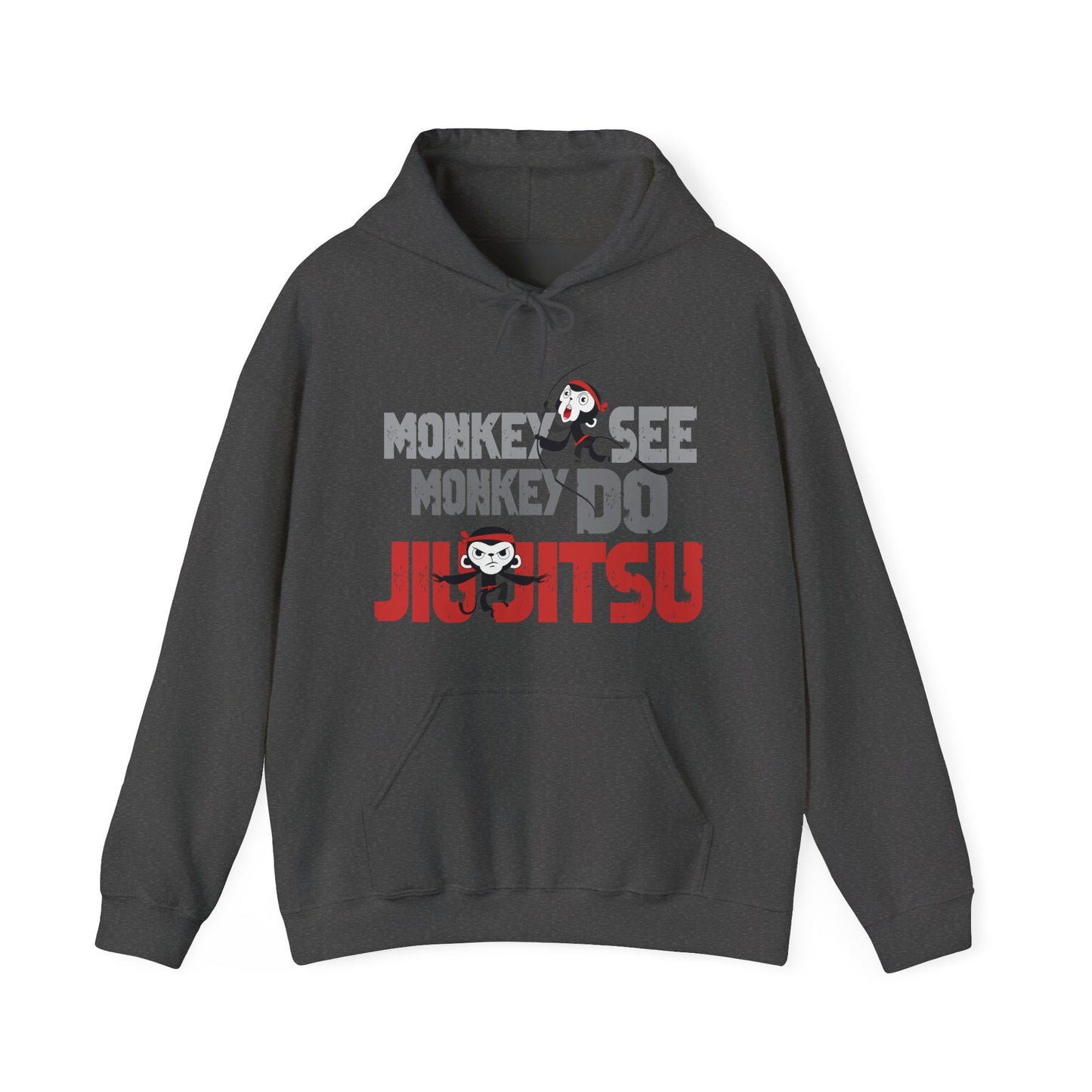 Adult Monkey Do Jiu Jitsu Heavy Blend Hoodie