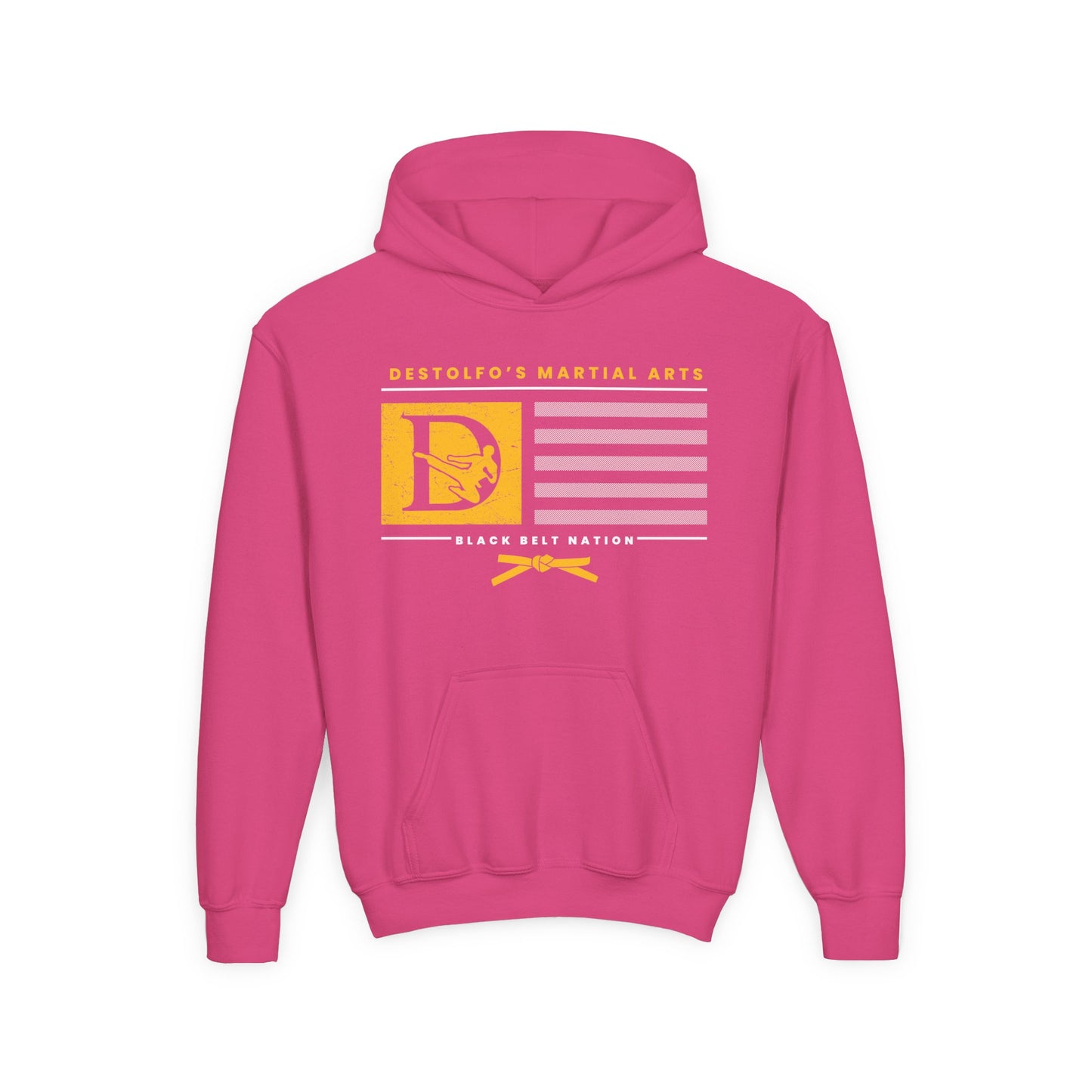 DeStolfo's Youth Black Belt Nation Gold Hoodie