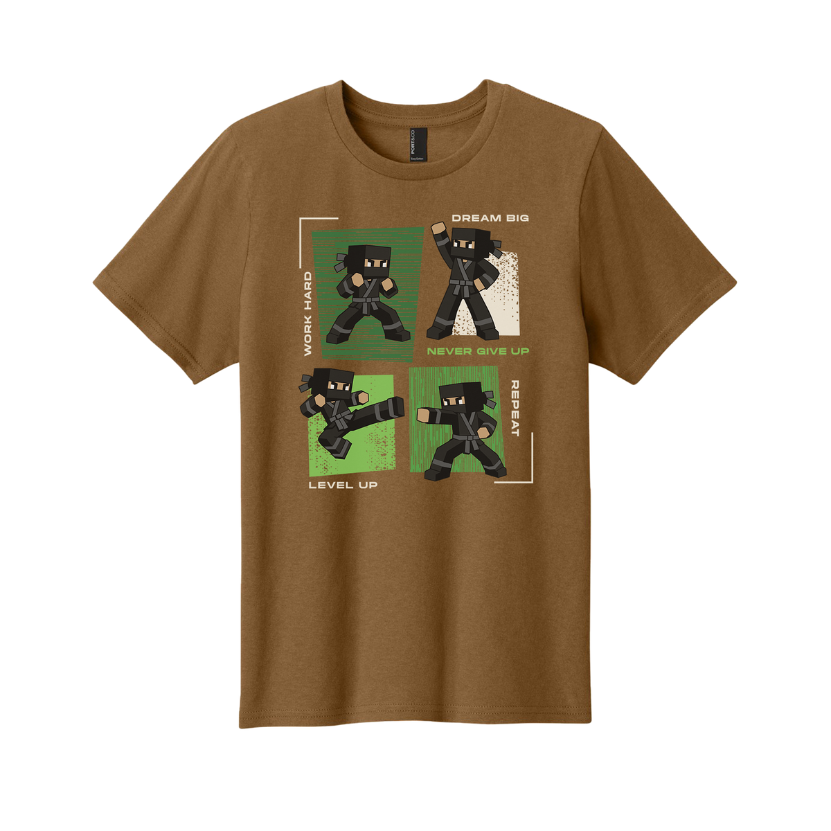 Youth Never Give Up Green Tee