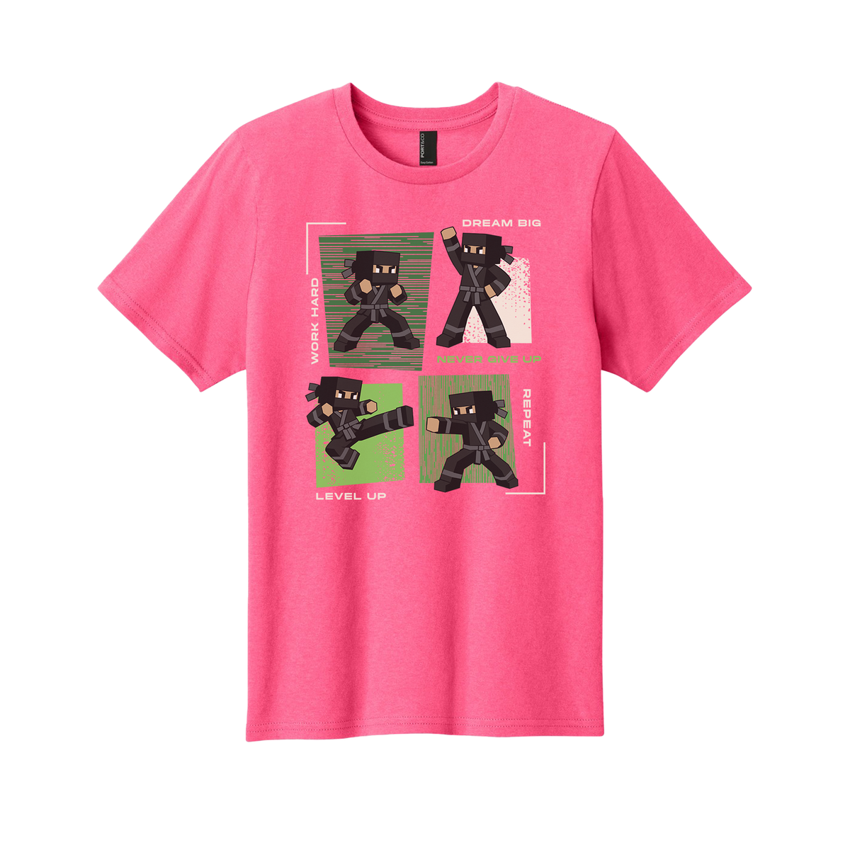 Youth Never Give Up Green Tee