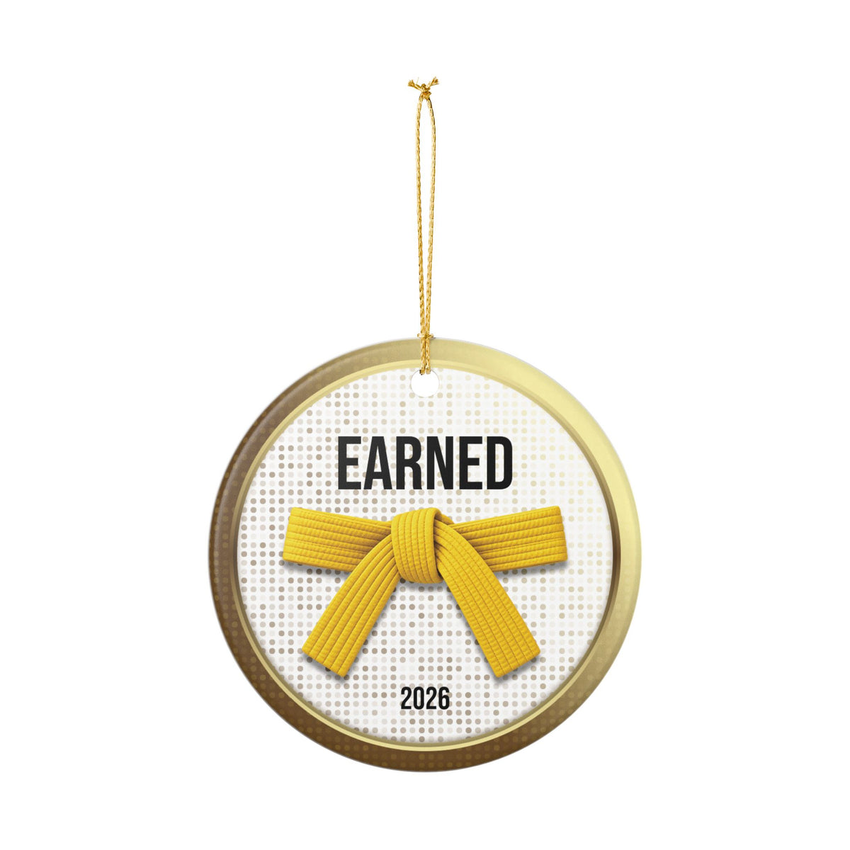 Pearl Personalized Rank Keepsake: Yellow Belt