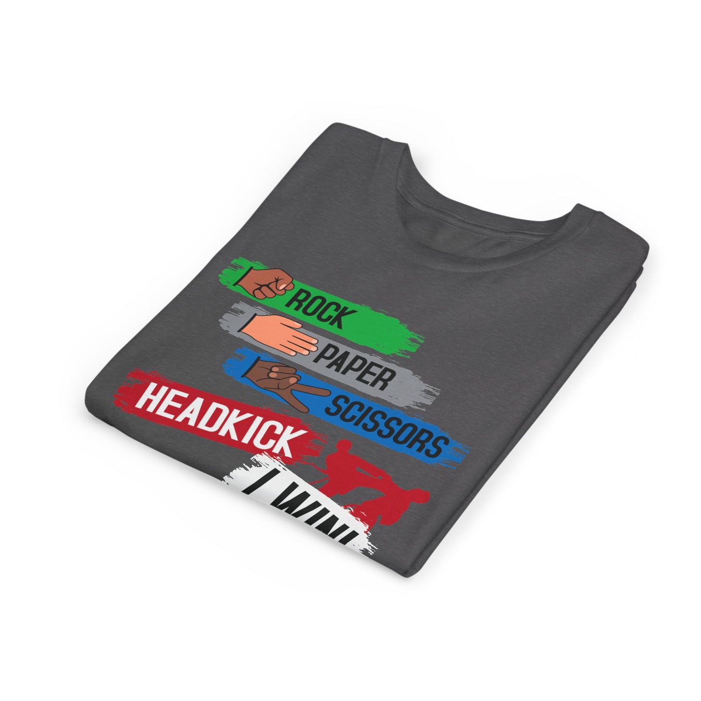Youth Rock-Paper-Scissors-Headkick Tee