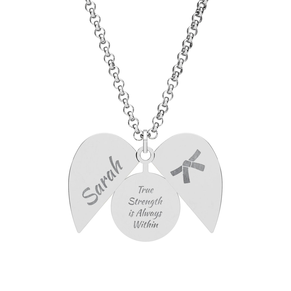 Hidden Message Heart Necklace (Engraving)