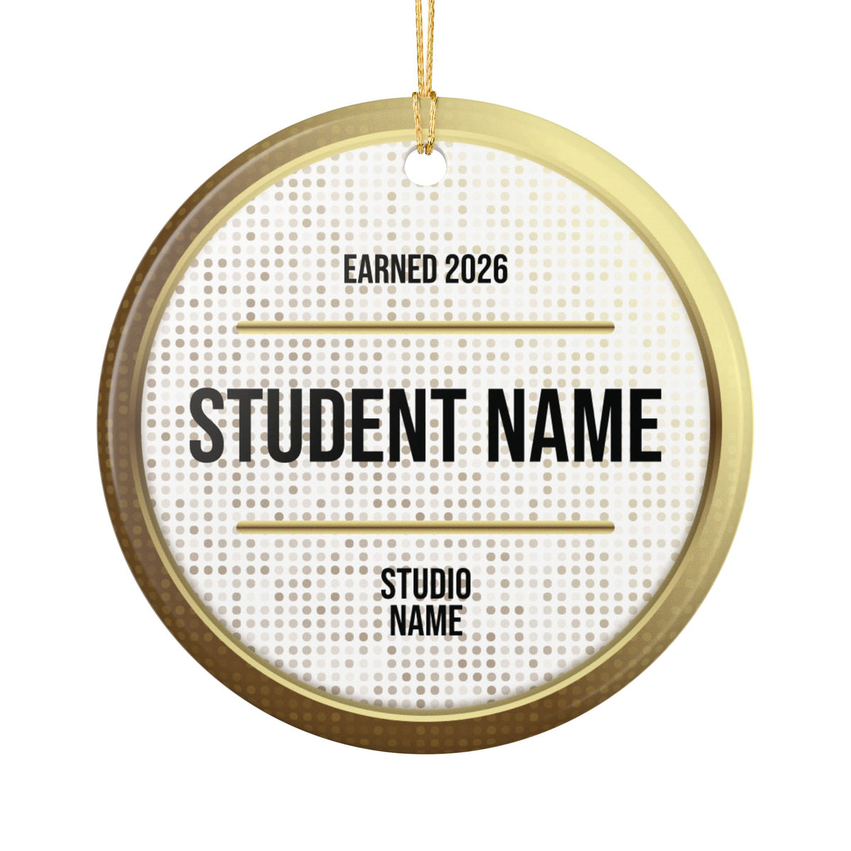 Pearl Personalized Rank Keepsake: Orange Belt