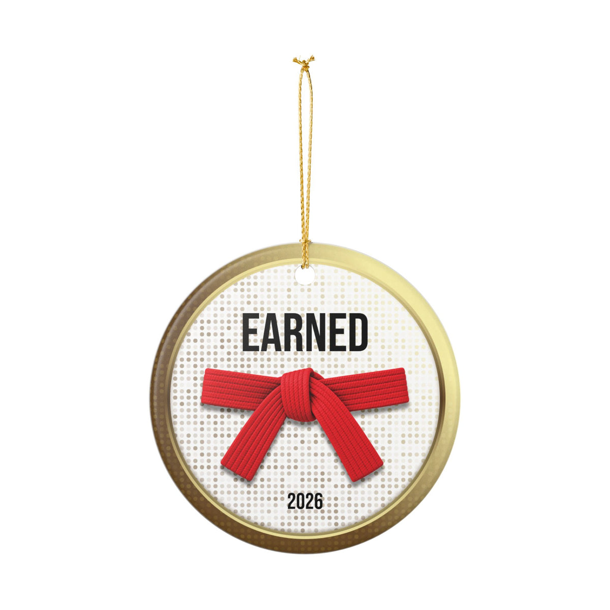 Pearl Personalized Rank Keepsake: Red Belt