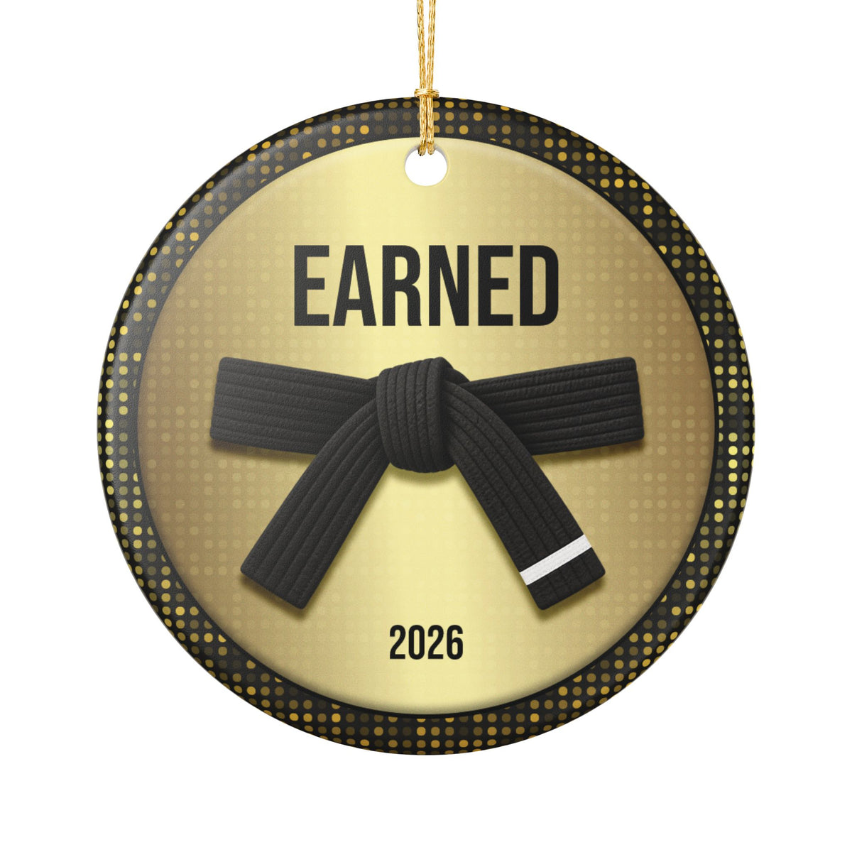 Personalized Rank Keepsake: Black Belt 1st White