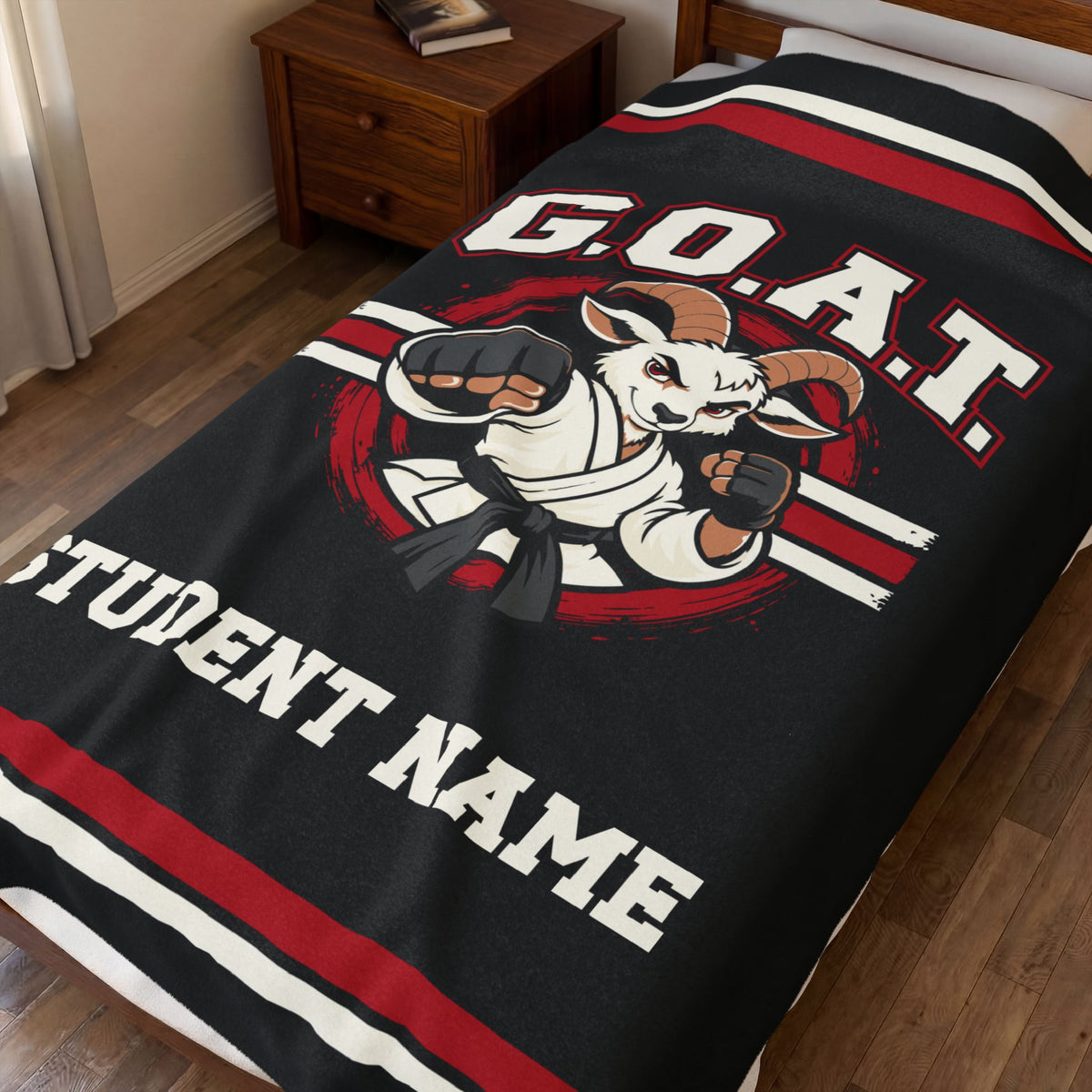 GOAT Red Plush Blanket