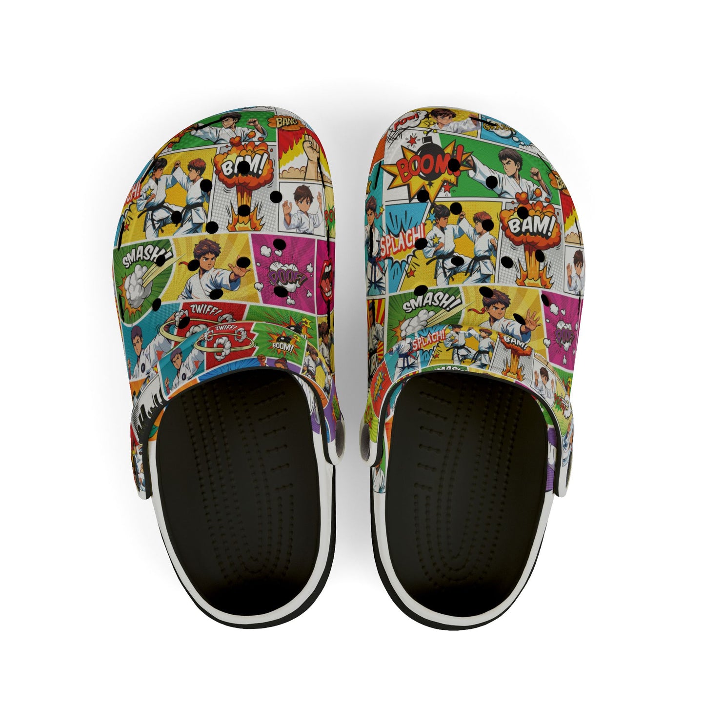 Kid's Colorful Comic Clogs, Fun EVA Slippers