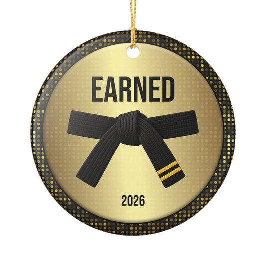 Personalized Rank Keepsake: Black Belt 2nd Gold