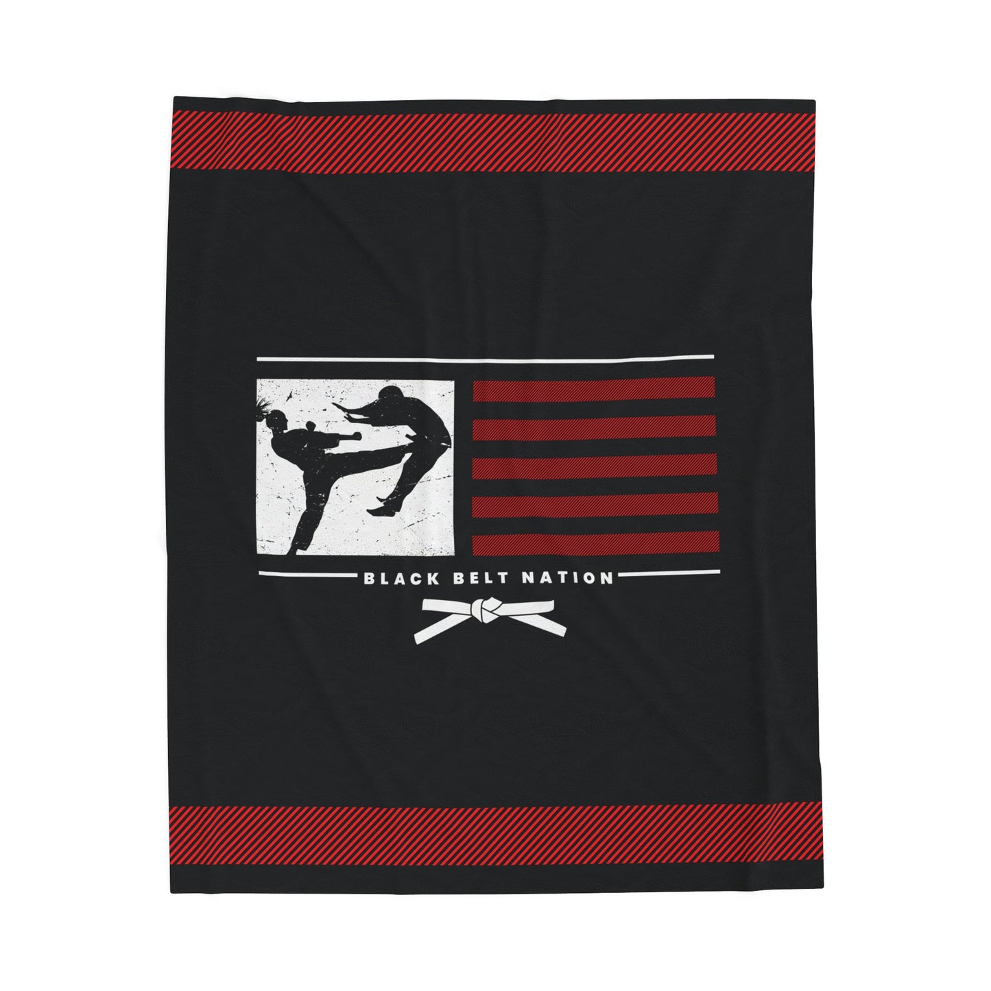 Black Belt Nation Velveteen Plush Blanket