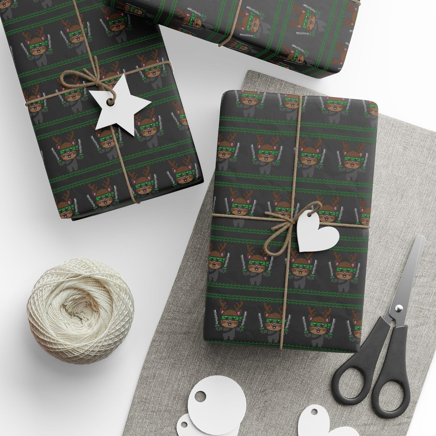 Black Belt Blitzen Wrapping Paper