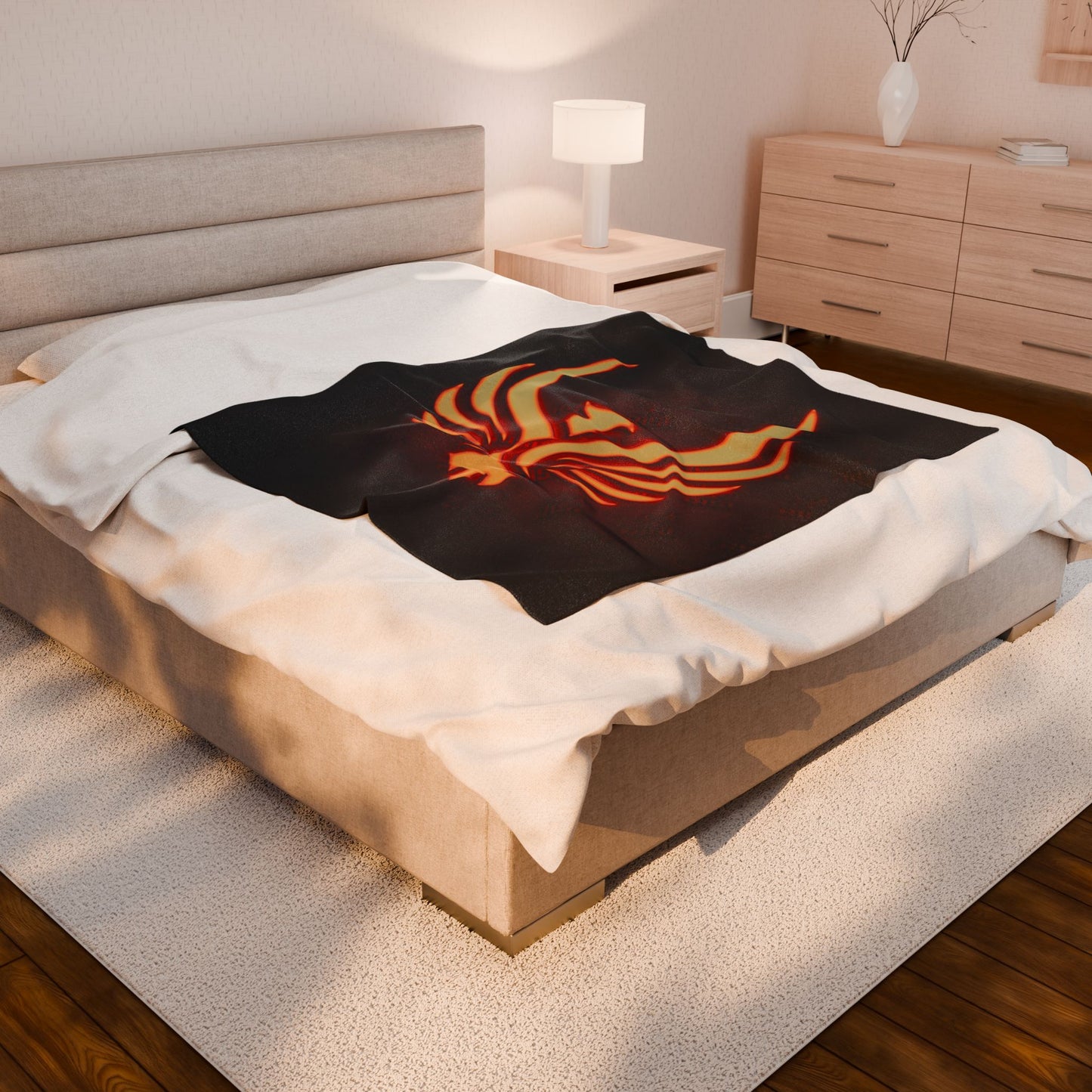 Rise Martial Arts Velveteen Plush Blanket