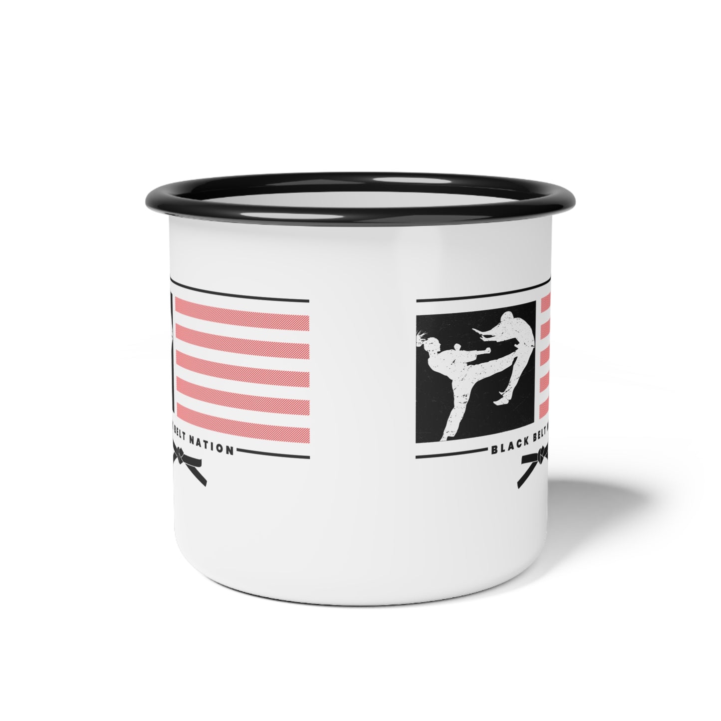 Black Belt Nation Enamel Camp Cup