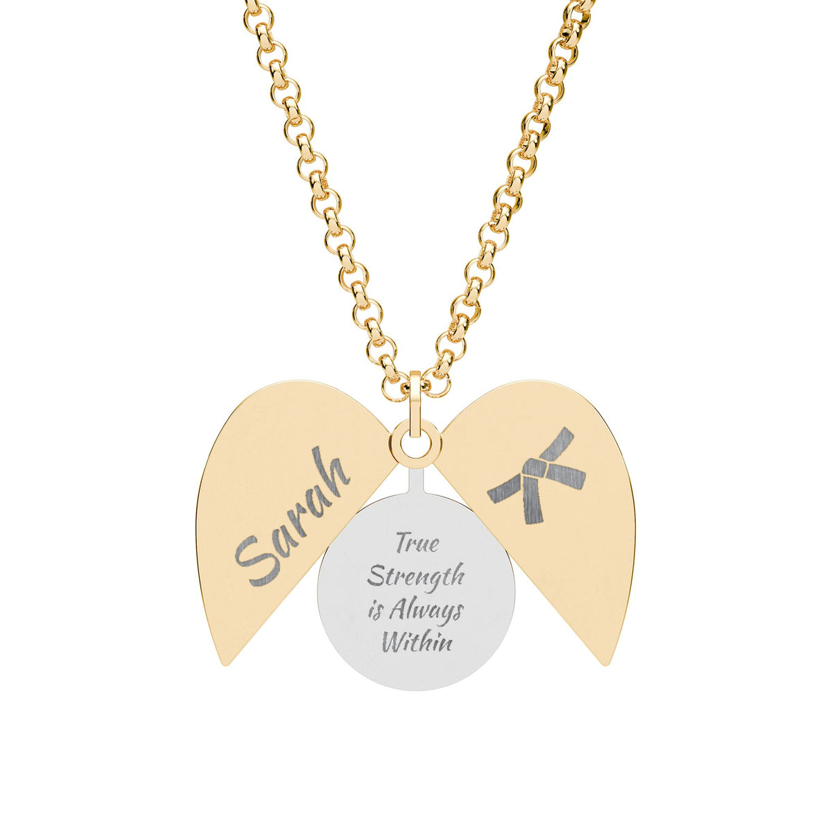 Hidden Message Heart Necklace (Engraving)