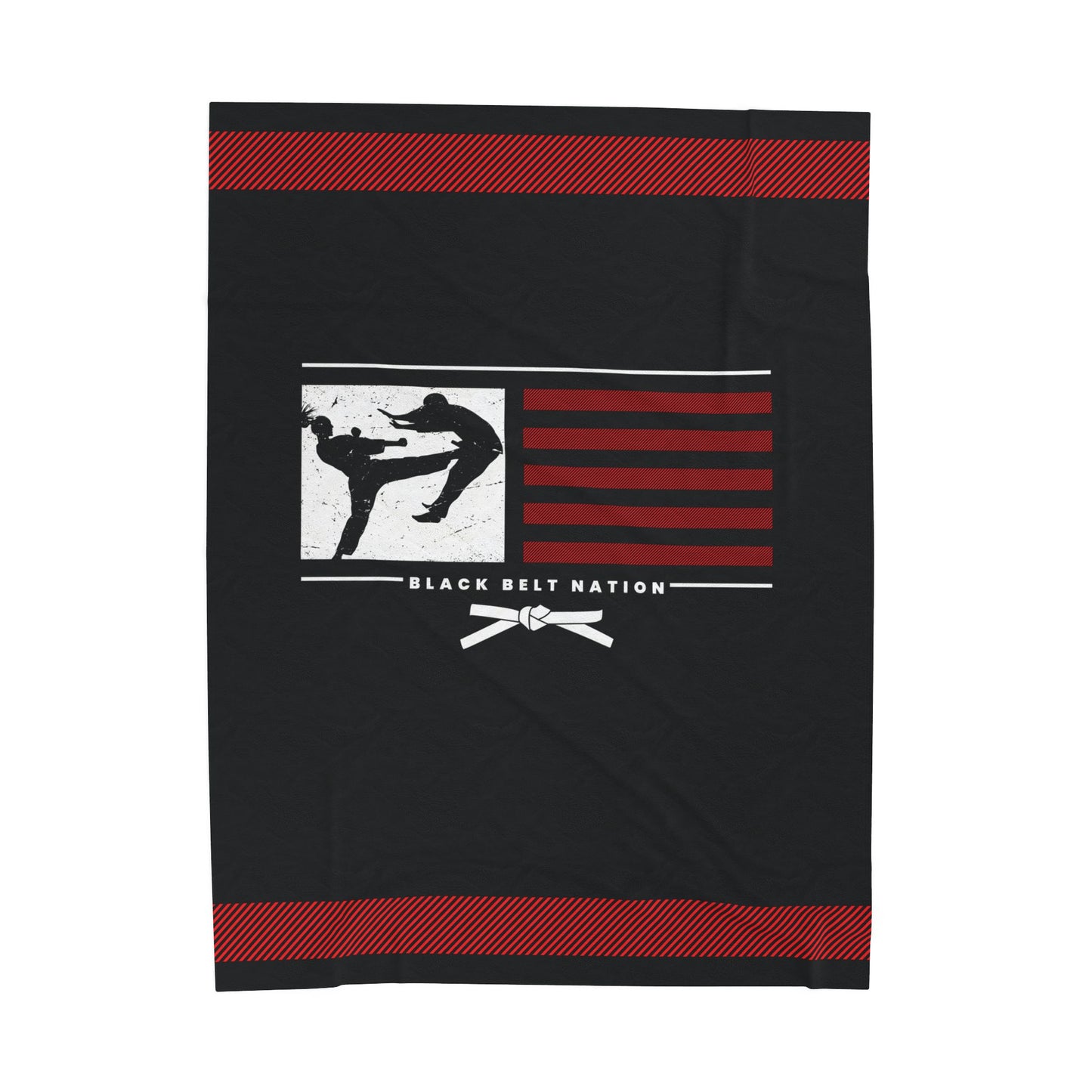 Black Belt Nation Velveteen Plush Blanket