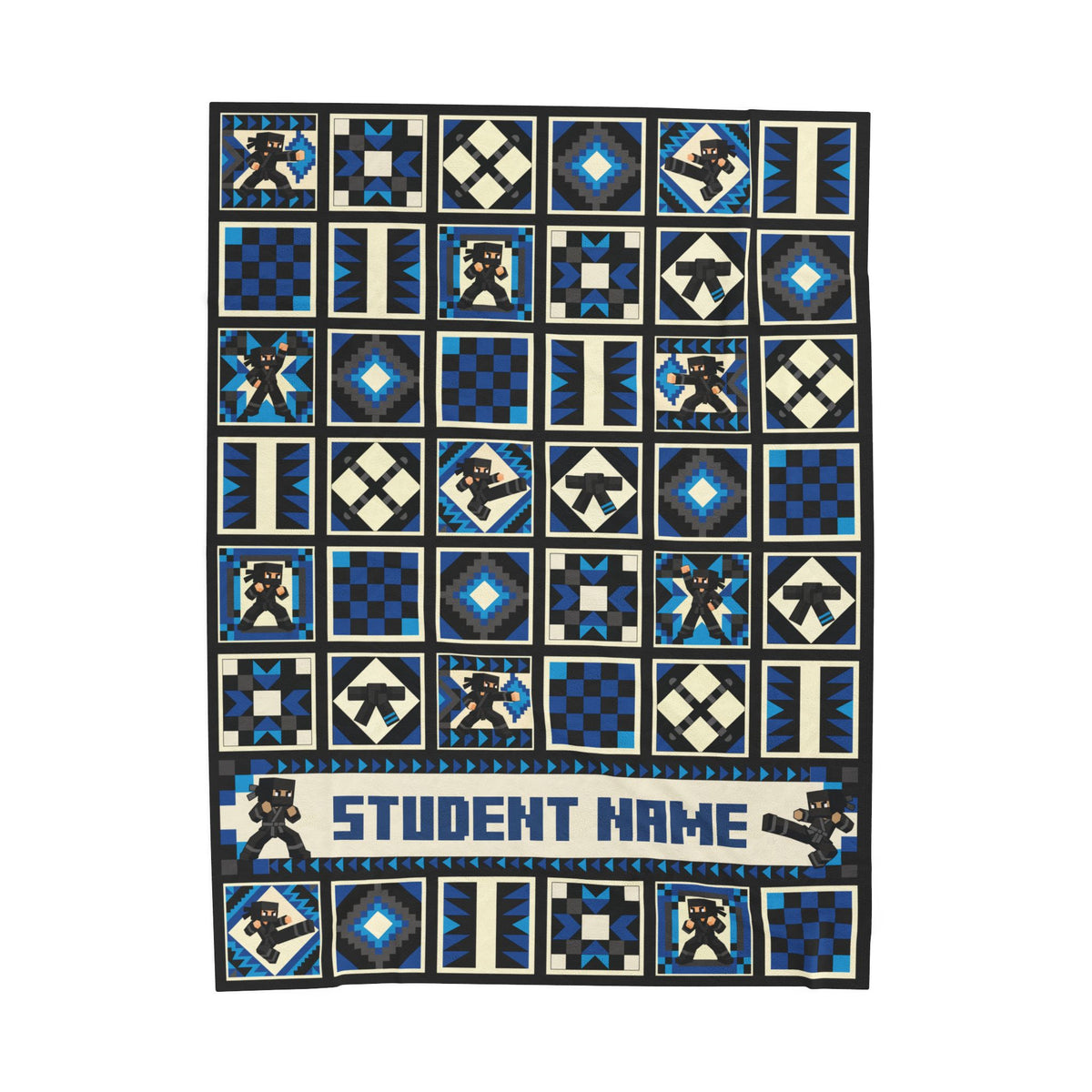 Dojo Patchwork Blue Blanket