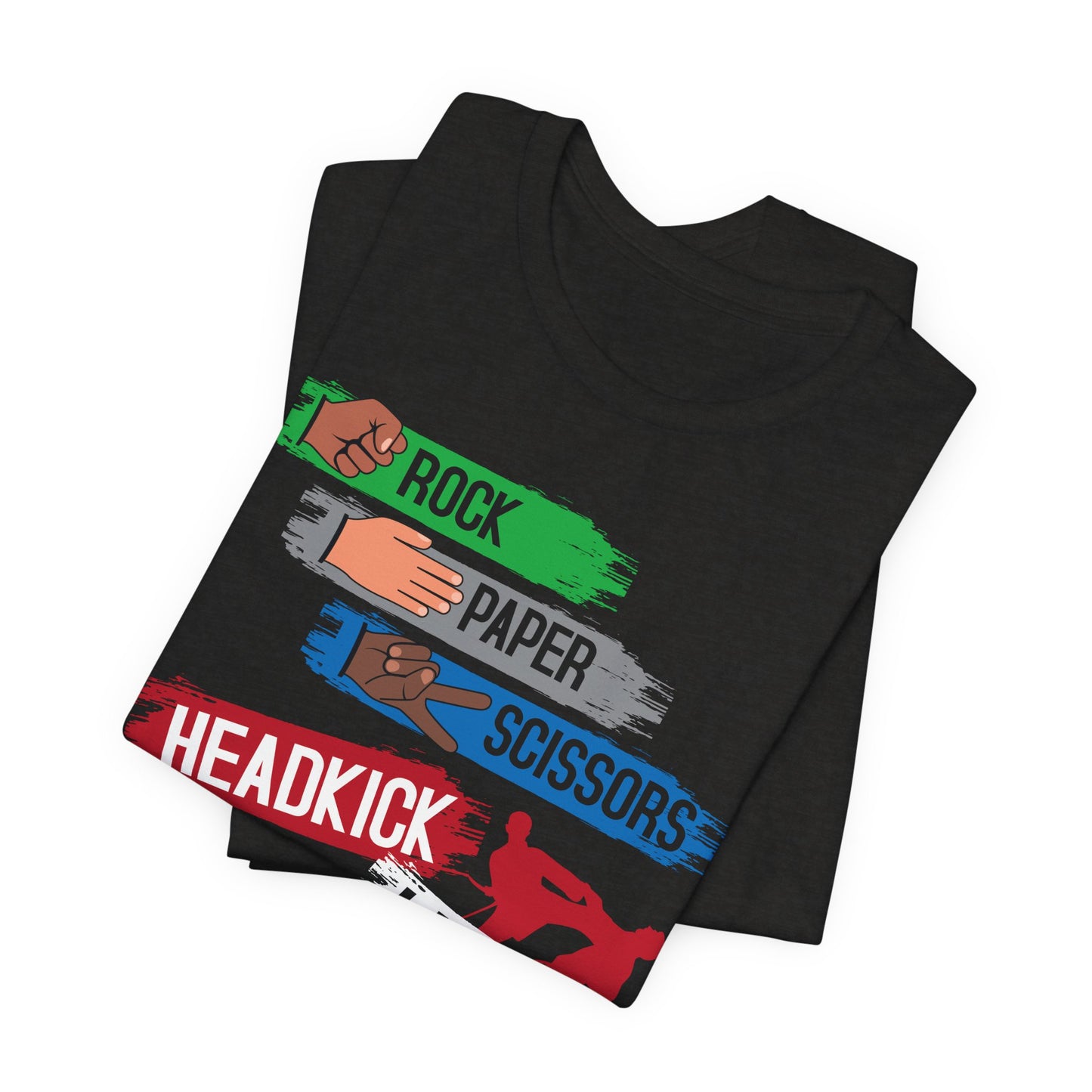 Adult Rock-Paper-Scissors-Headkick Tee