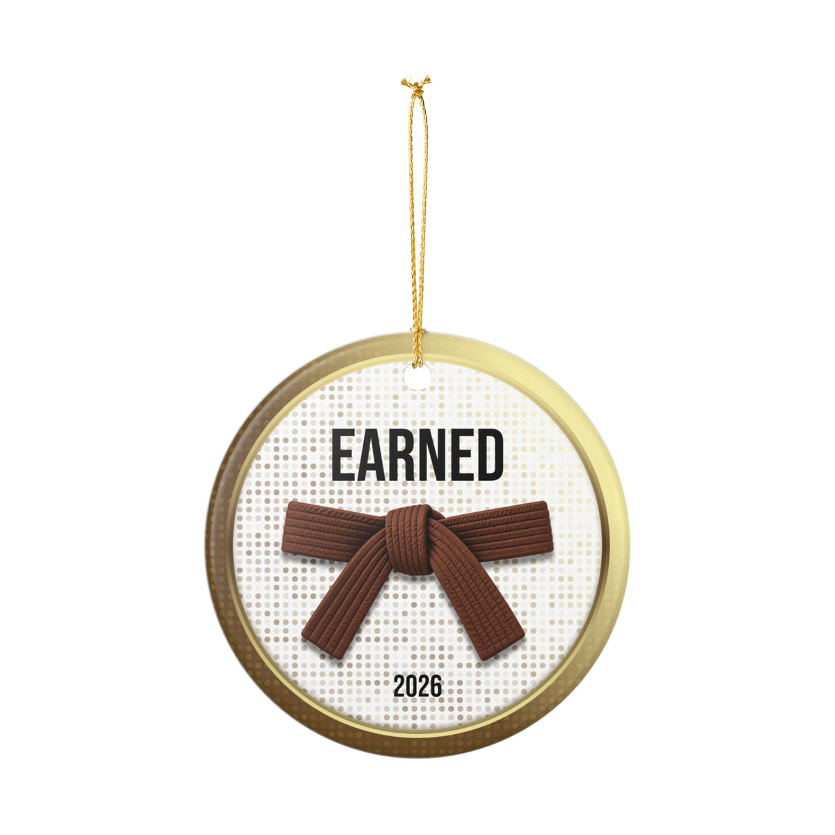 Pearl Personalized Rank Keepsake: Brown Belt
