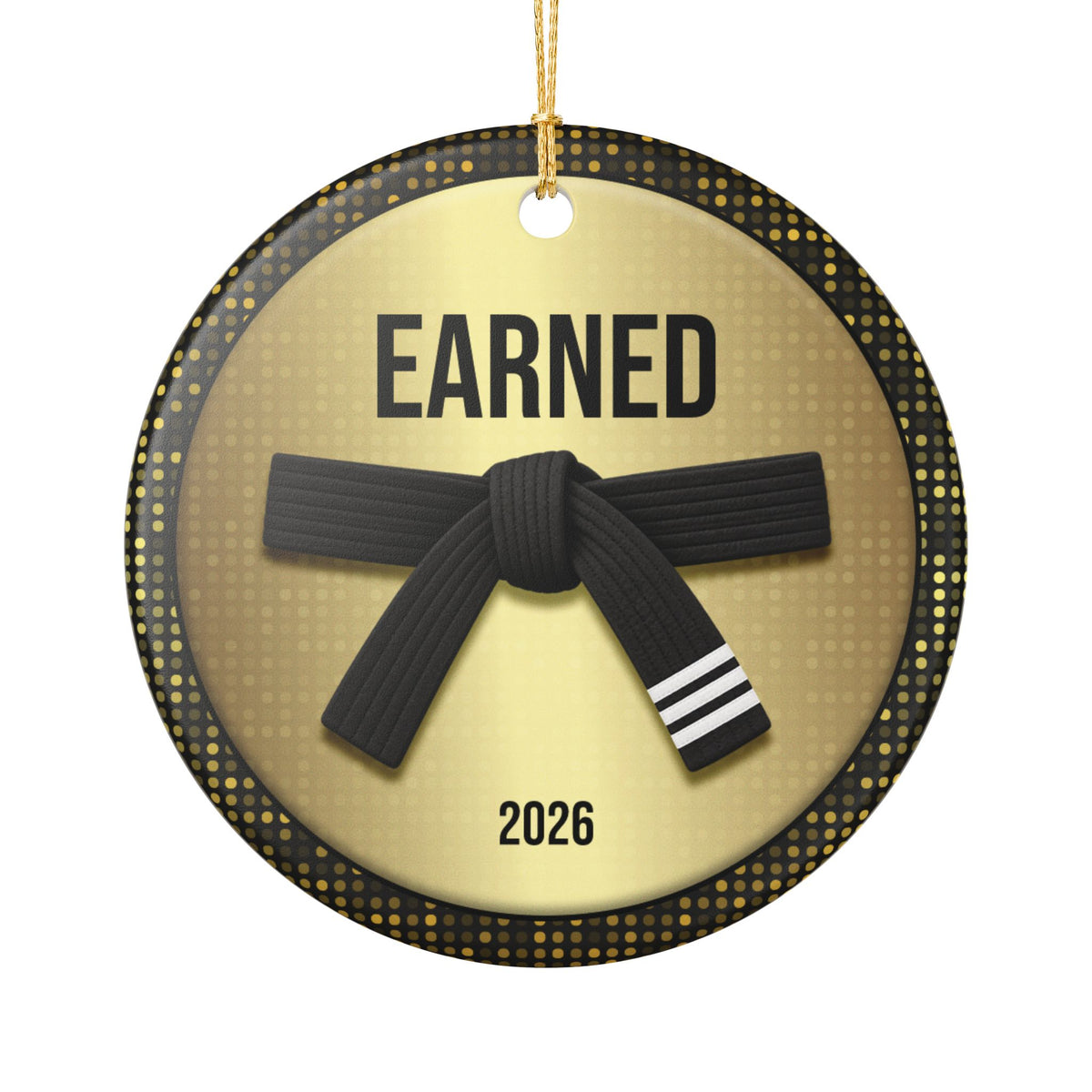 Personalized Rank Keepsake: Black Belt 3rd White