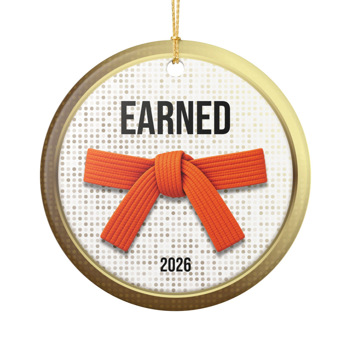 Pearl Personalized Rank Keepsake: Orange Belt