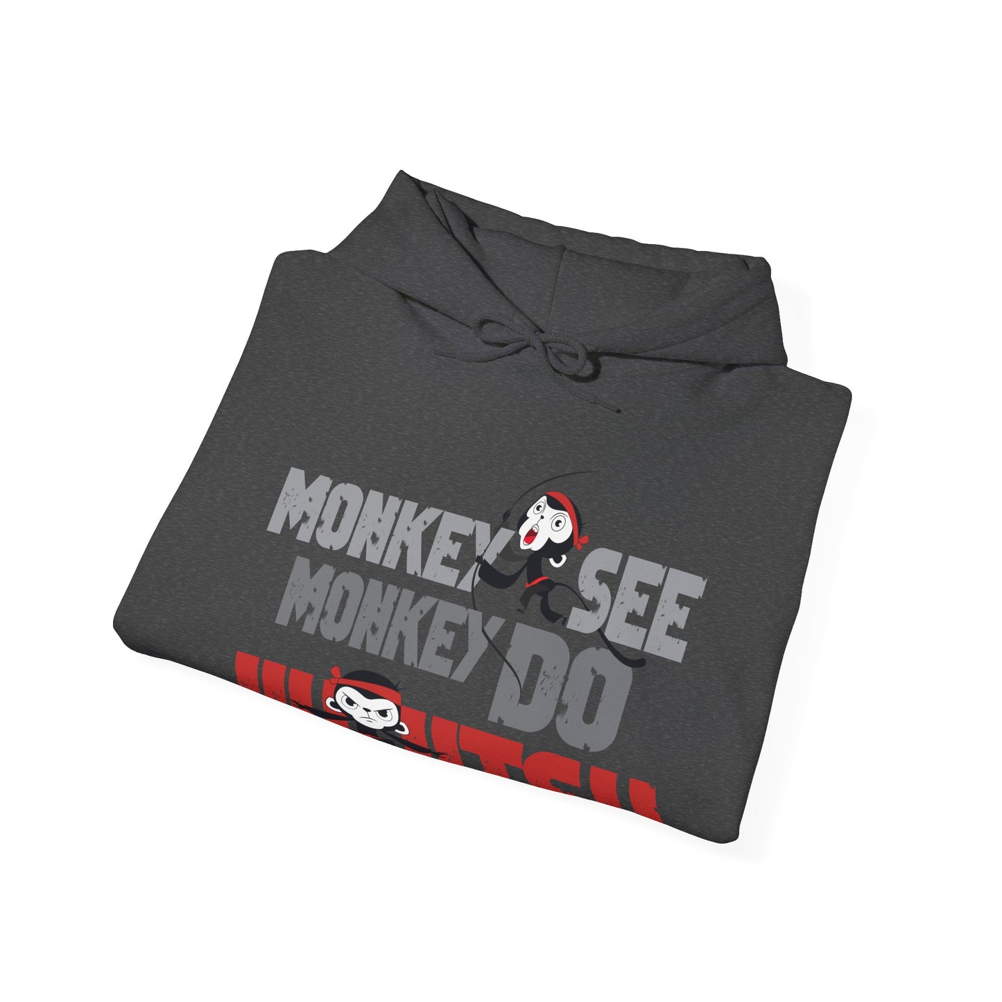 Adult Monkey Do Jiu Jitsu Heavy Blend Hoodie