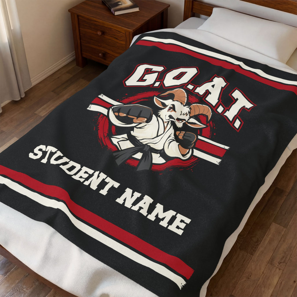GOAT Red Plush Blanket