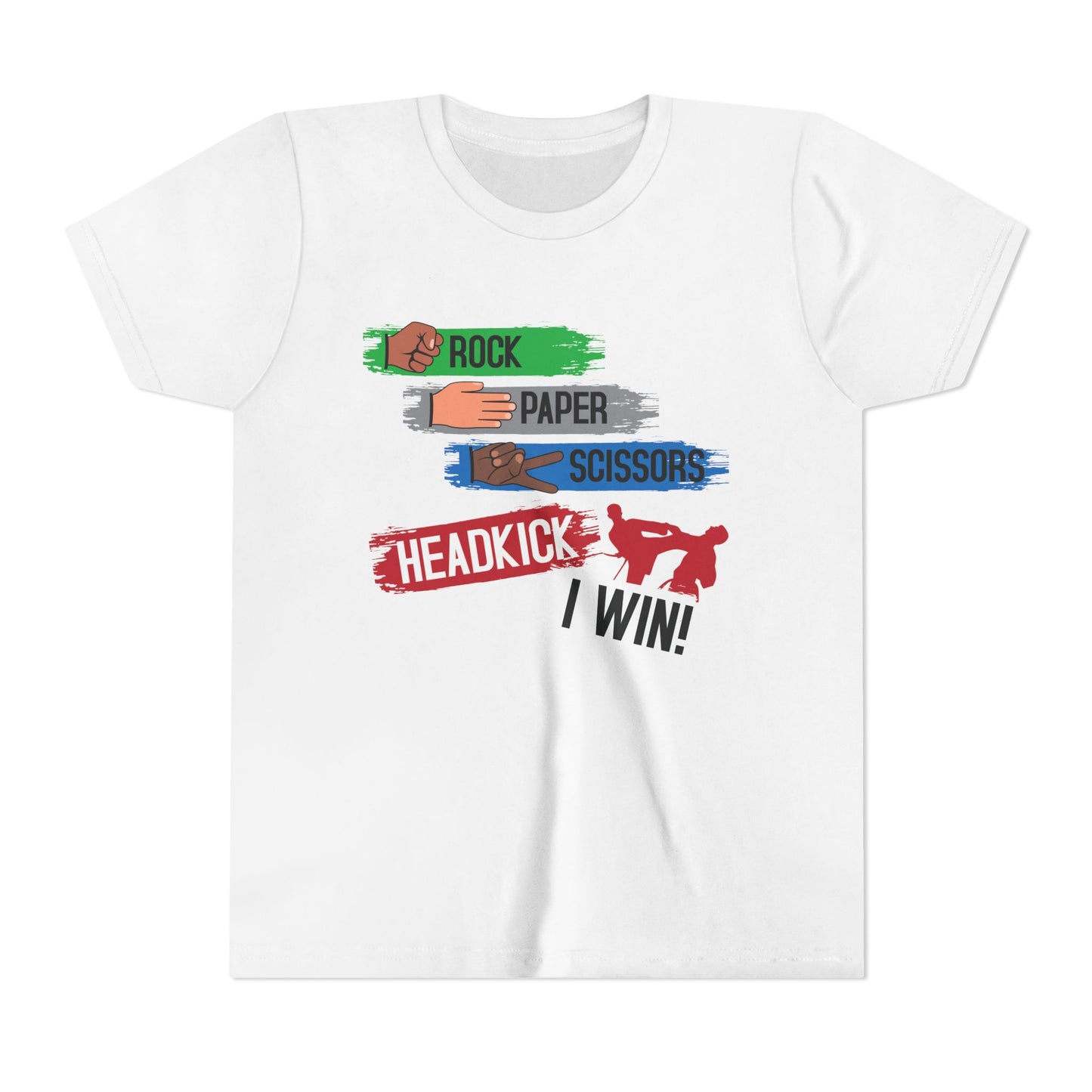 Youth Rock-Paper-Scissors-Headkick Tee