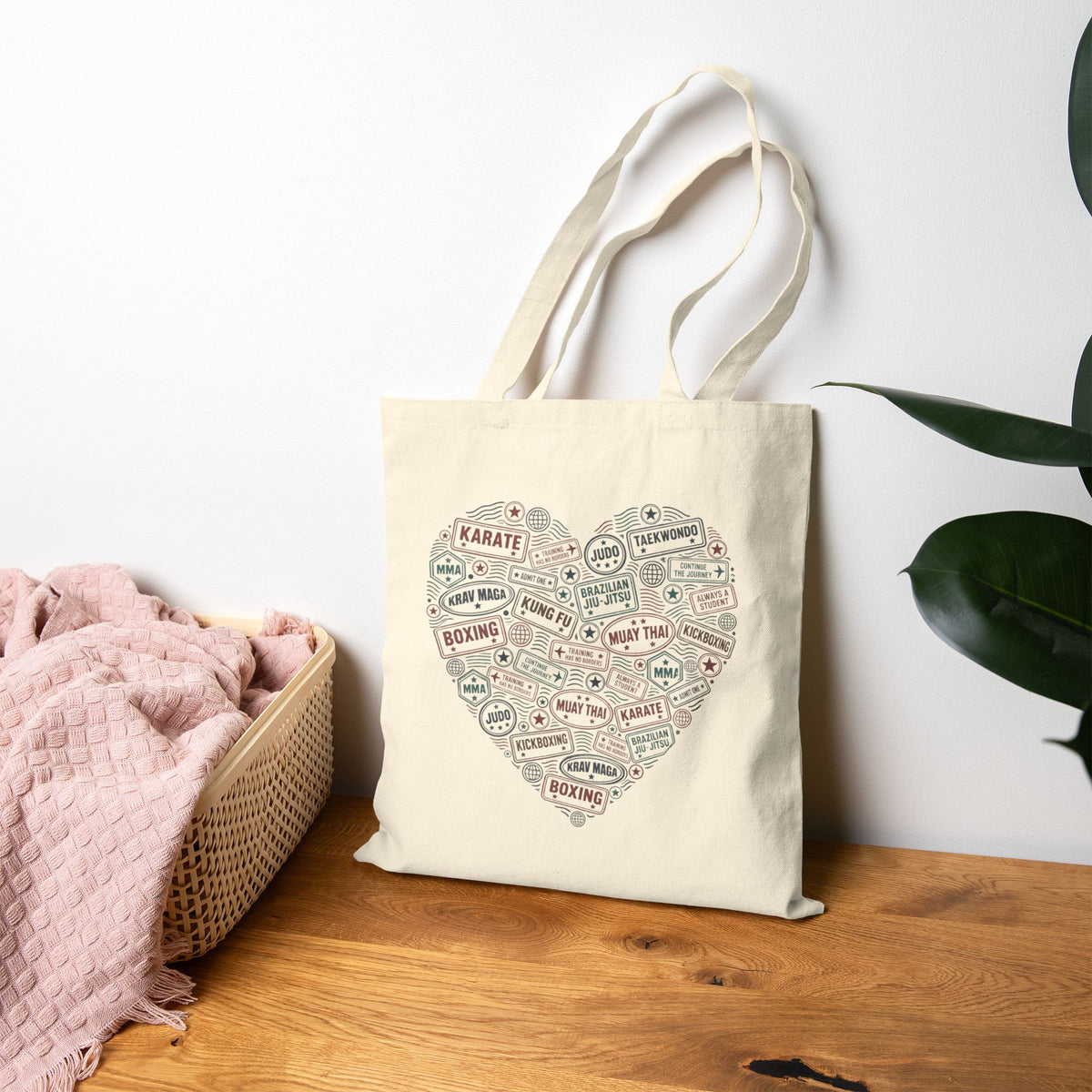 Martial Arts at Heart Canvas Tote