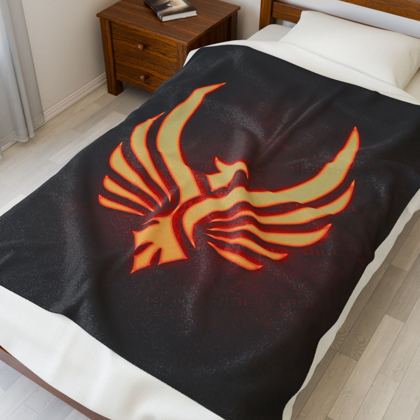 Rise Martial Arts Velveteen Plush Blanket