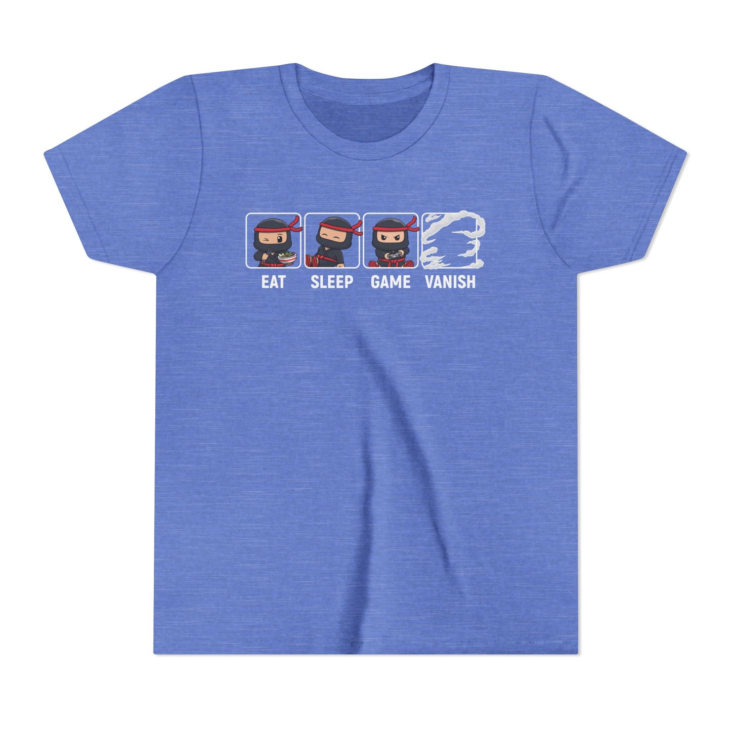 Gaming Youth Tee - Eat Sleep Game Vanish, Fun Kids Shirt, Perfect for Gamers, Birthday Gift, Casual Wear, Summer Top