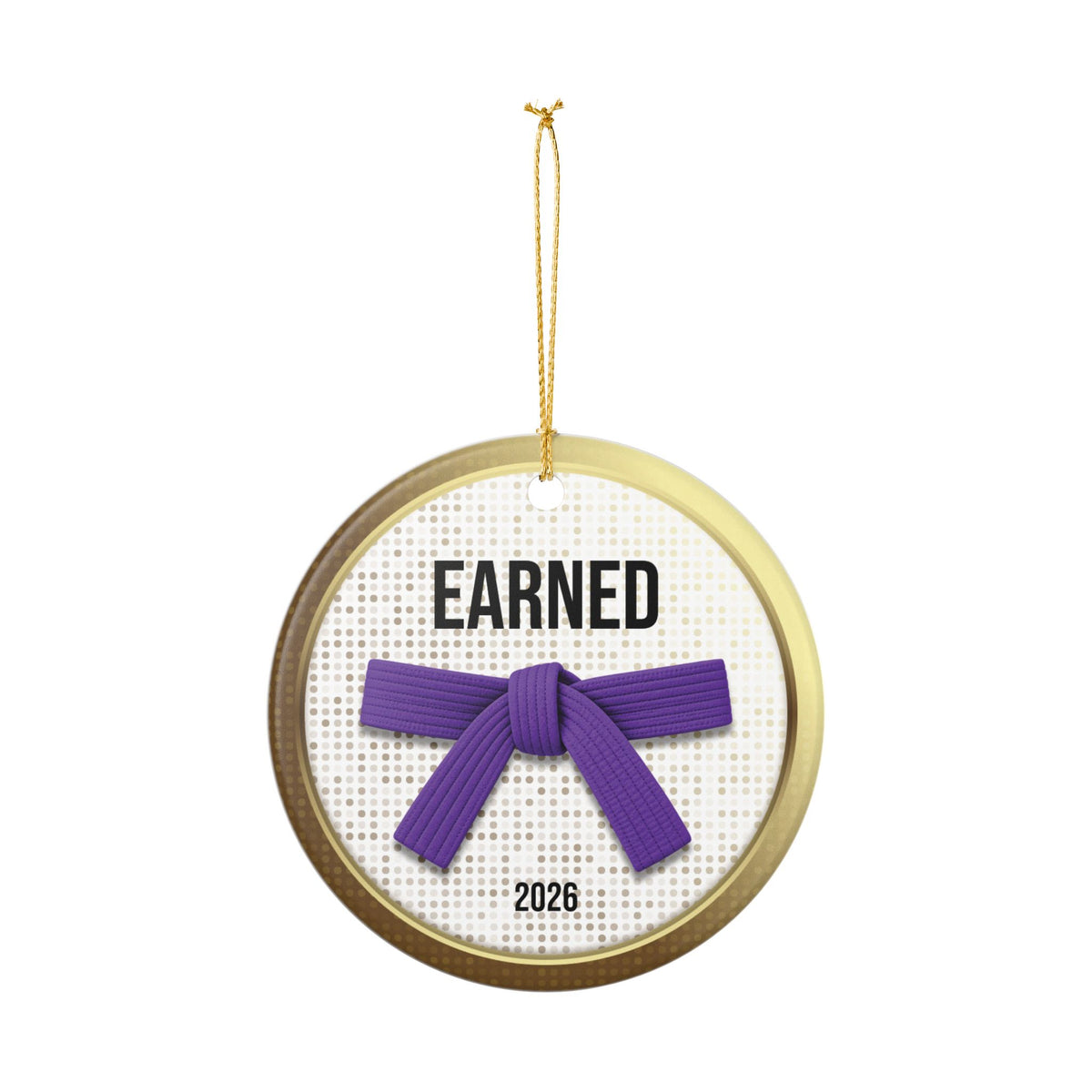 Pearl Personalized Rank Keepsake: Purple Belt