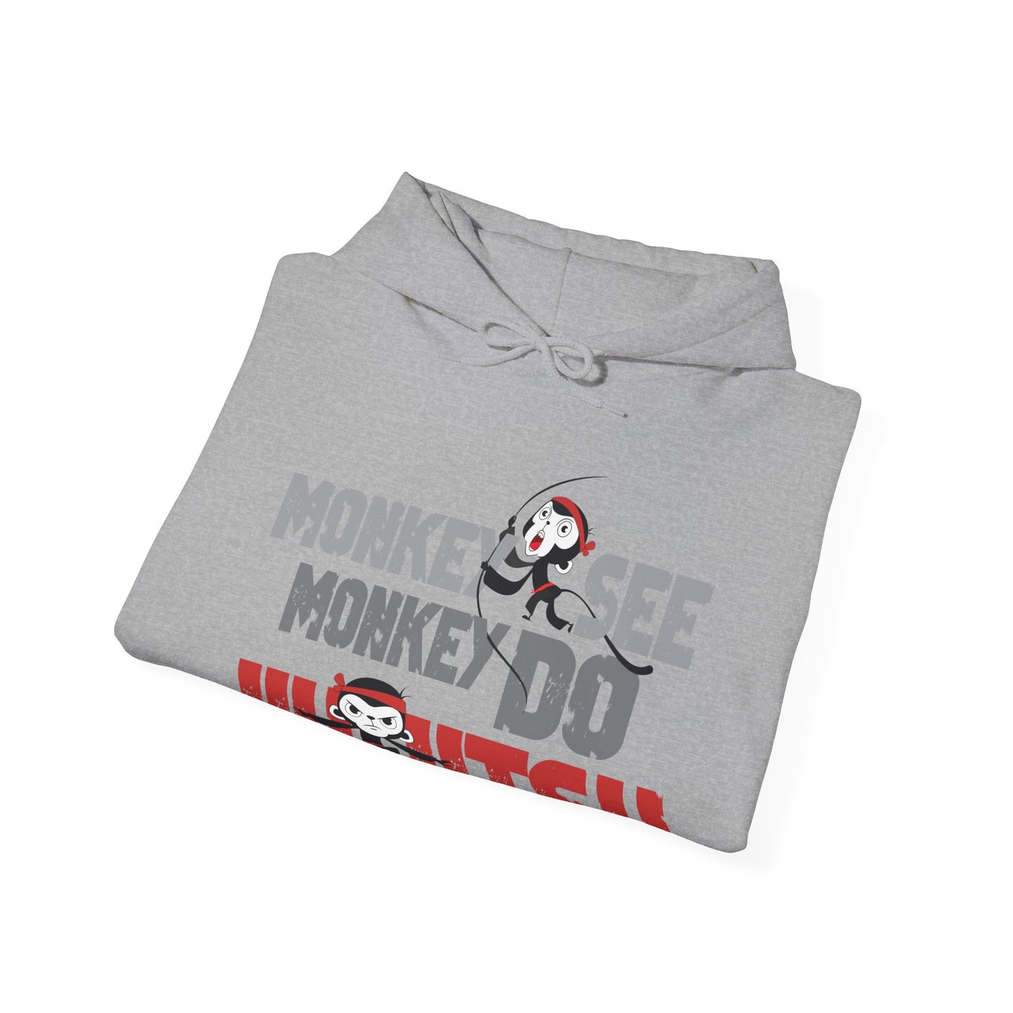 Adult Monkey Do Jiu Jitsu Heavy Blend Hoodie