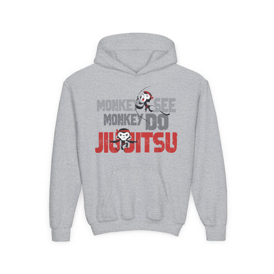 Youth Monkey See Monkey Do Jiu Jitsu Heavy Blend Hoodie