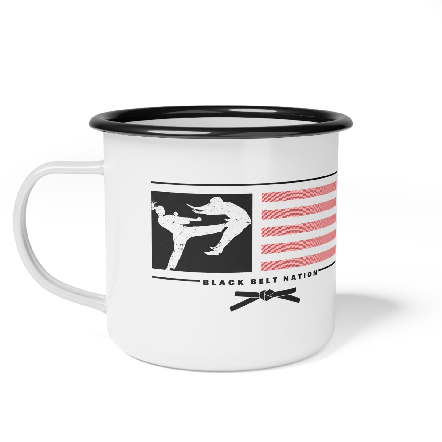 Black Belt Nation Enamel Camp Cup