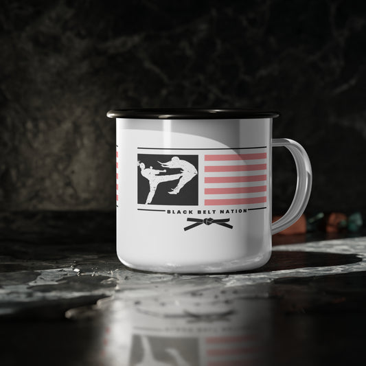 Black Belt Nation Enamel Camp Cup