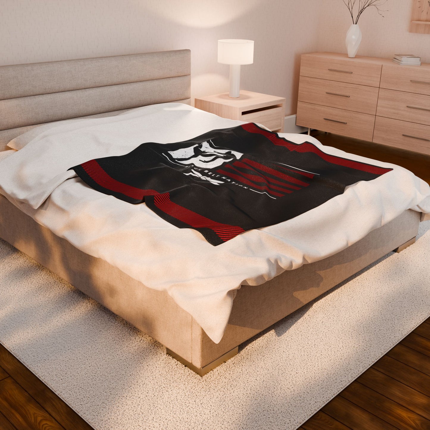 Black Belt Nation Velveteen Plush Blanket