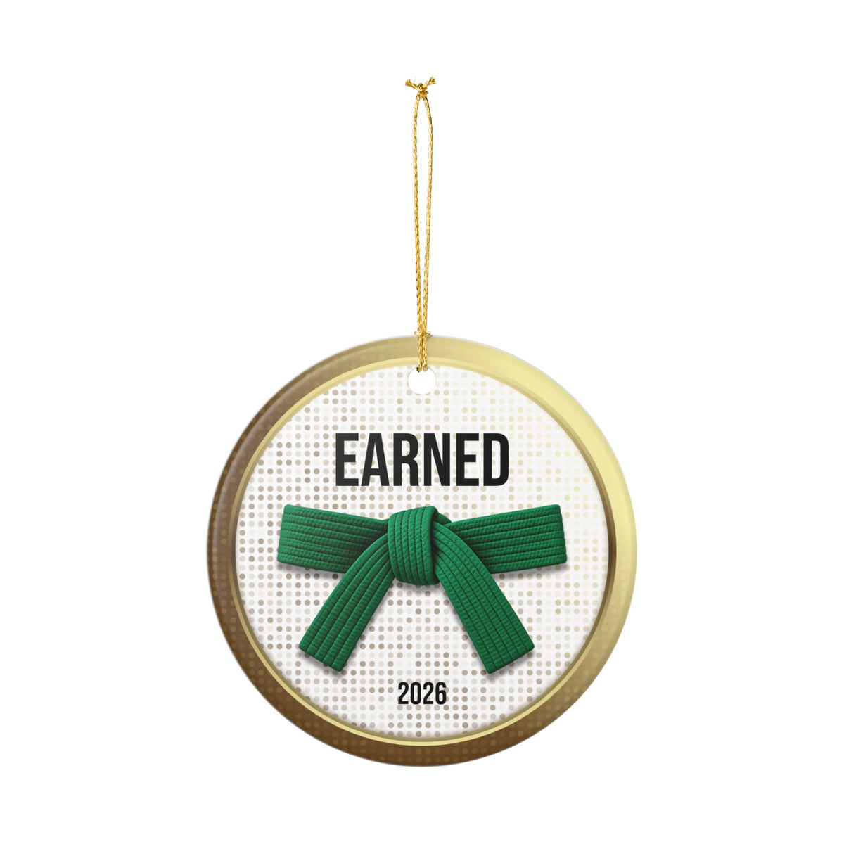 Pearl Personalized Rank Keepsake: Green Belt