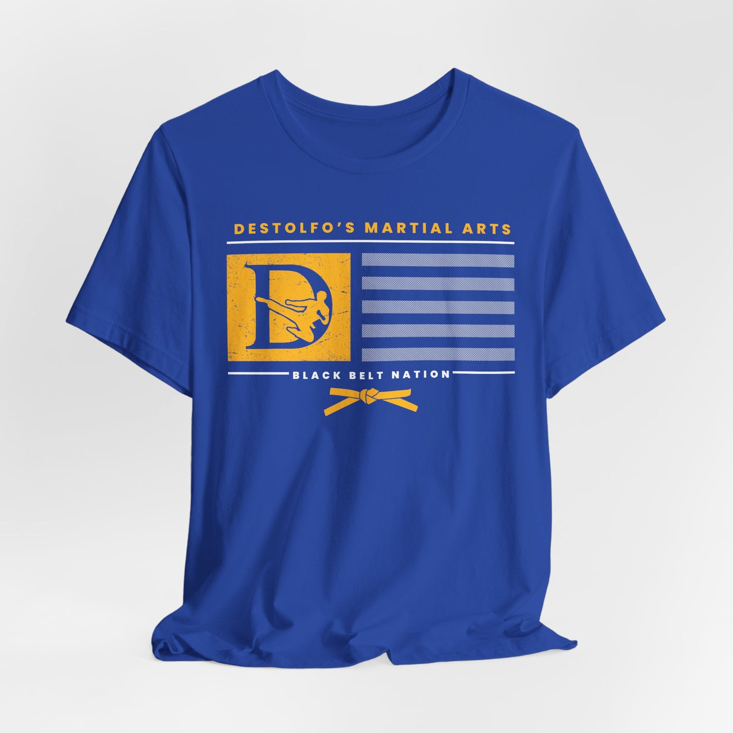 DeStolfo's Adult Black Belt Nation Gold Tee