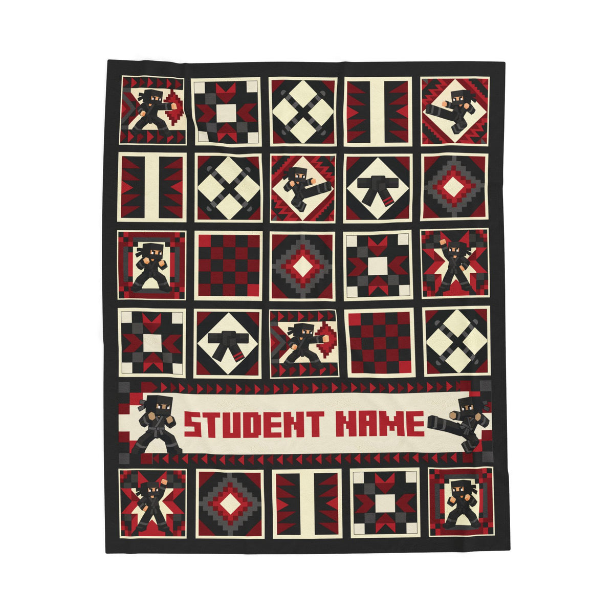 Dojo Patchwork Red Blanket