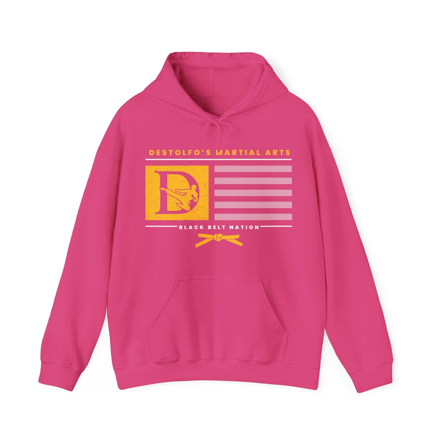 DeStolfo's Adult Black Belt Nation Gold Hoodie