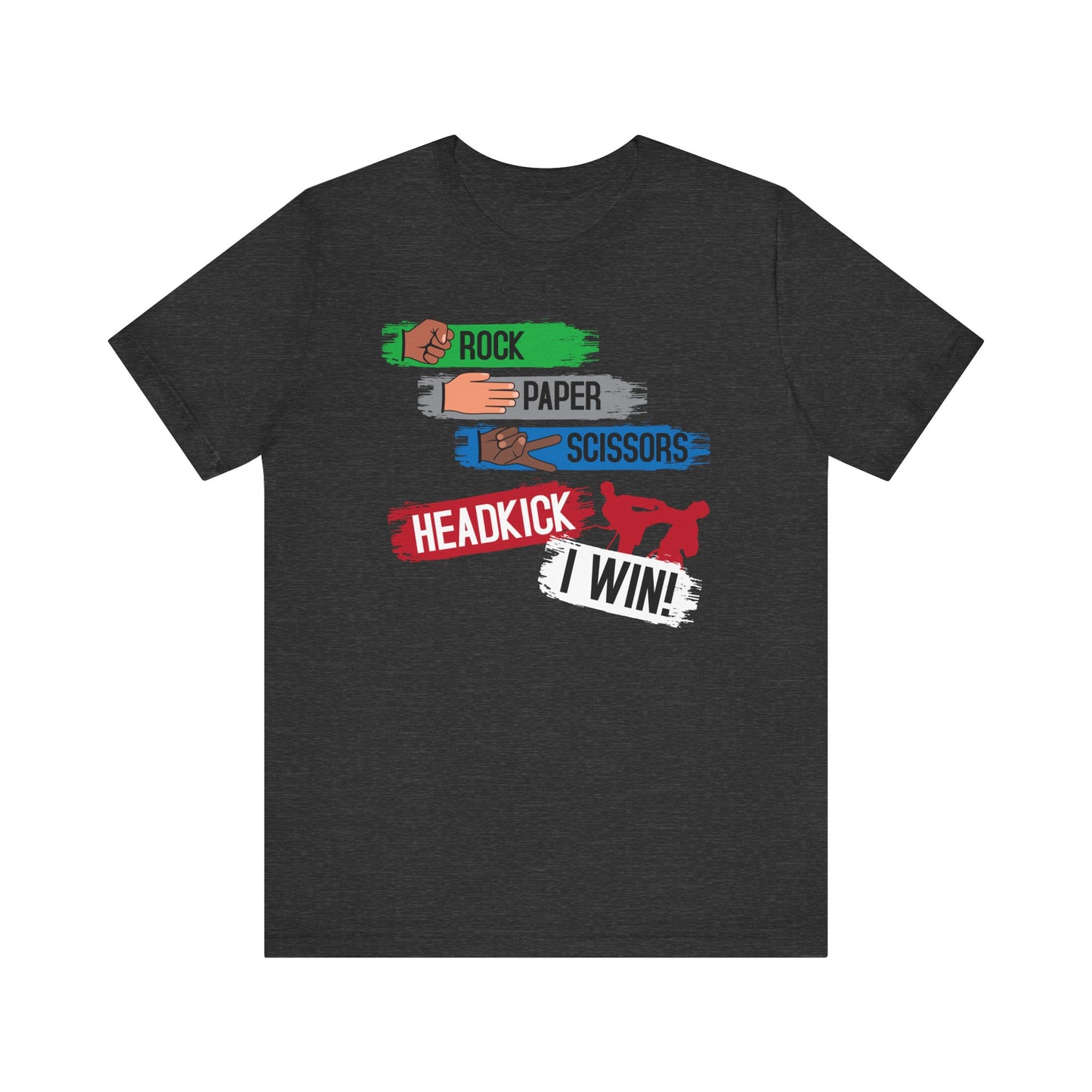 Adult Rock-Paper-Scissors-Headkick Tee