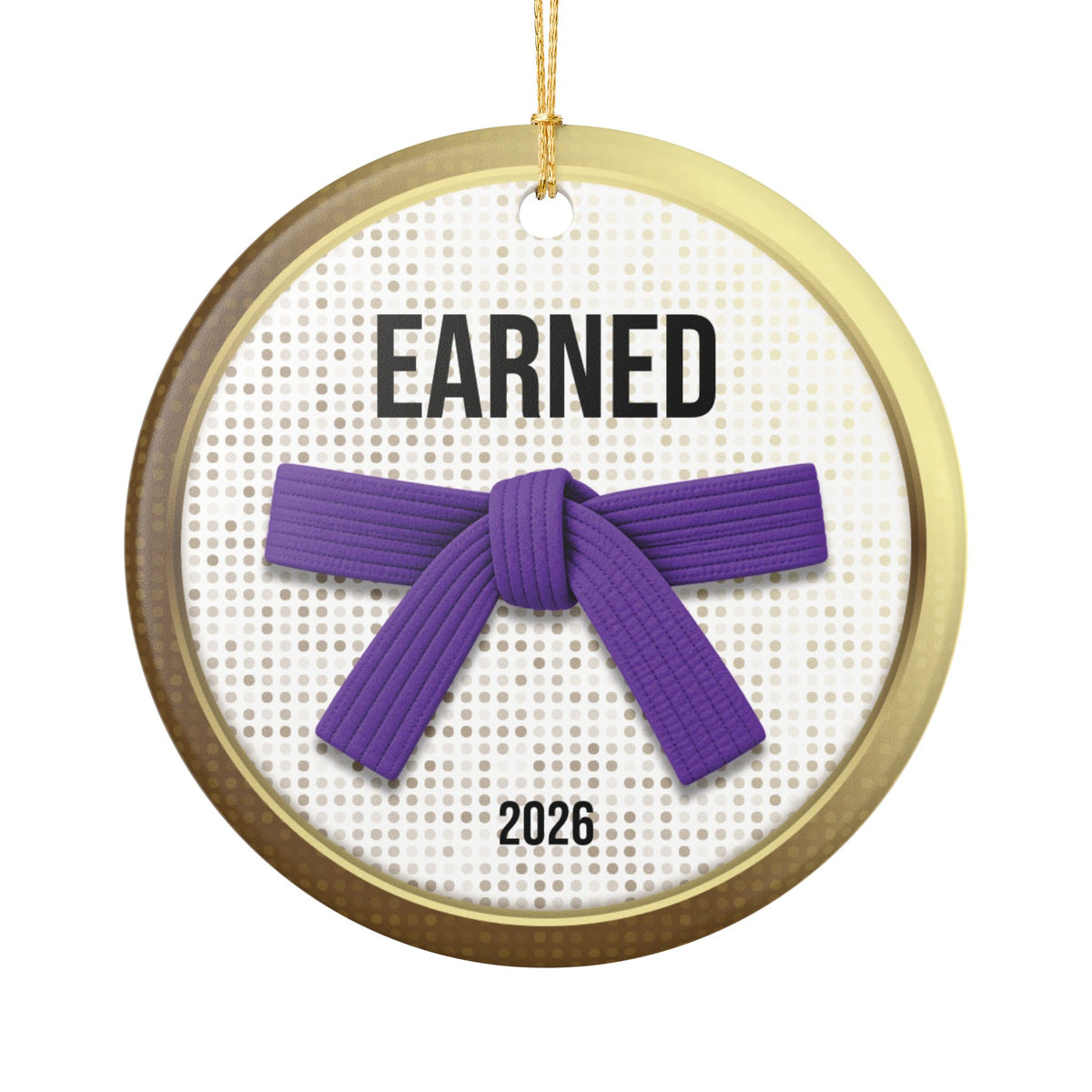Pearl Personalized Rank Keepsake: Purple Belt