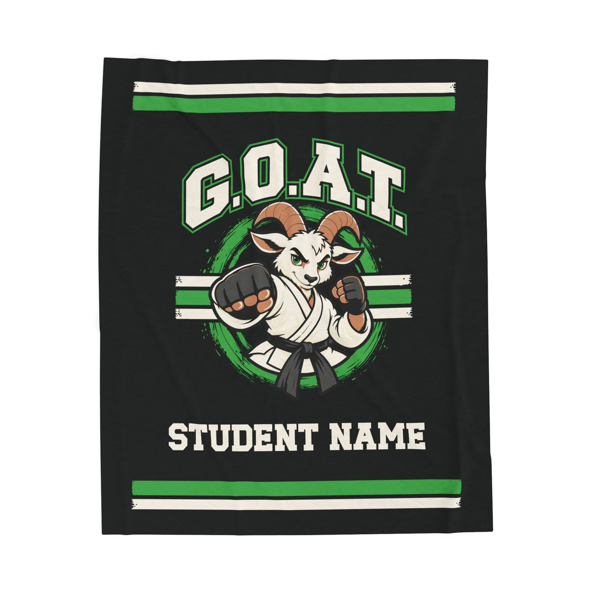 GOAT Green Plush Blanket