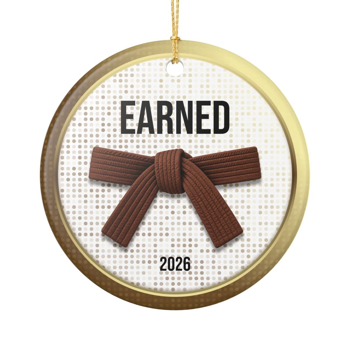 Pearl Personalized Rank Keepsake: Brown Belt